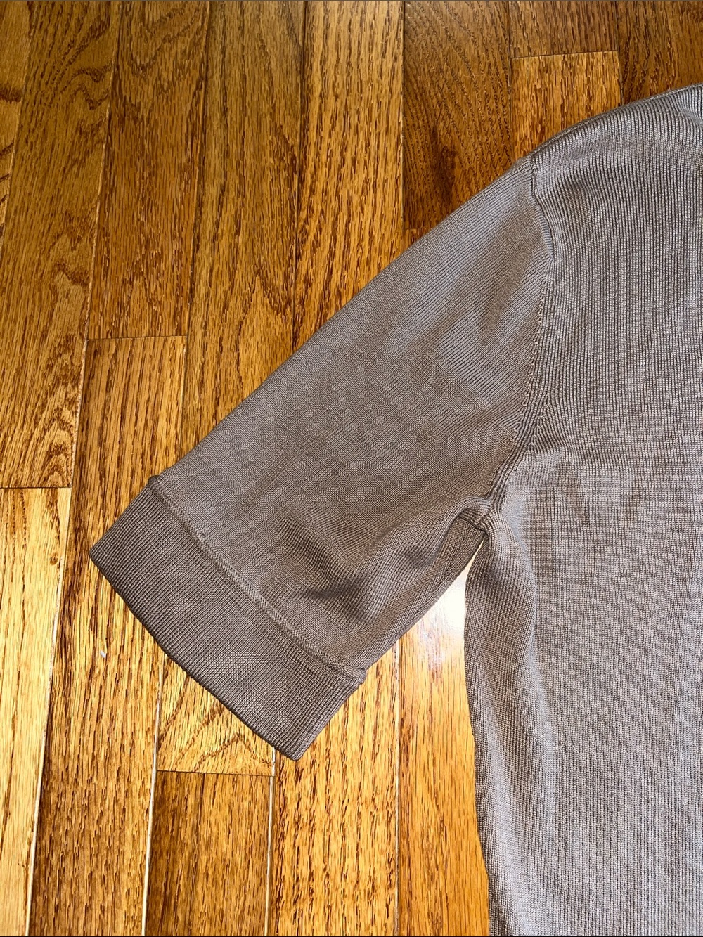 Coldwater Creek Taupe Short-Sleeve Cardigan - Picture 8 of 10